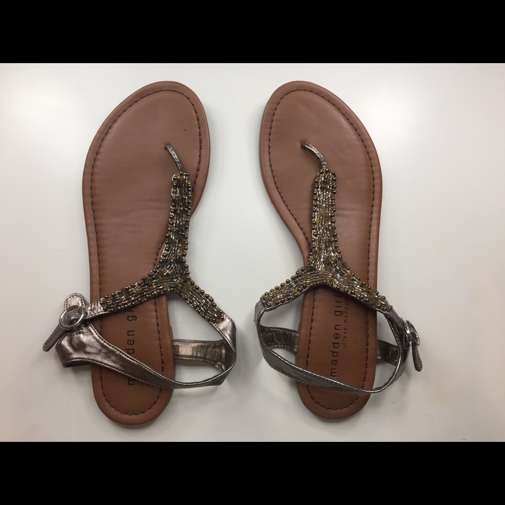 Madden Girl (by Steve Madden) thong beaded sandals